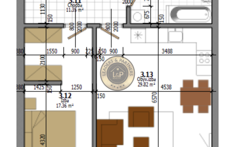 PREDAJ - priestranný 2-izbový BYT - prevedenie ŠTANDART