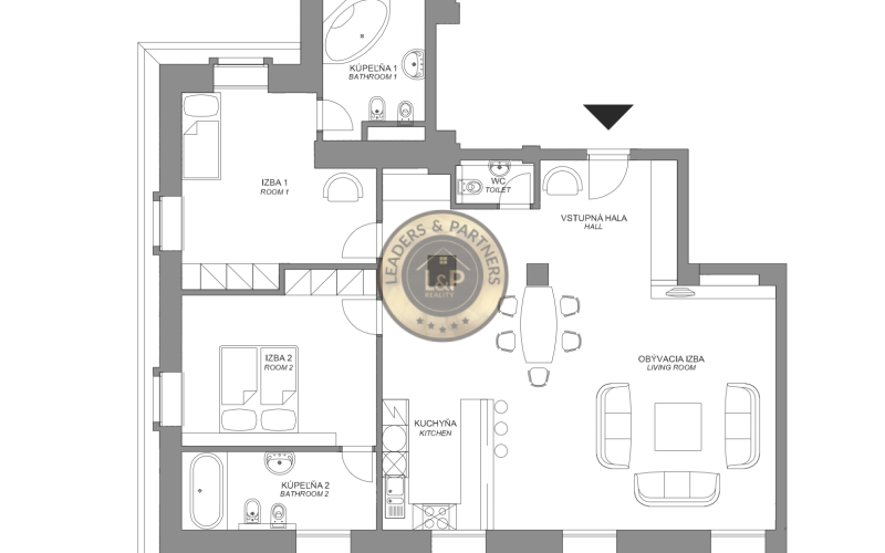 Veľkolepý 3-izb. byt s výhľadom na mesto