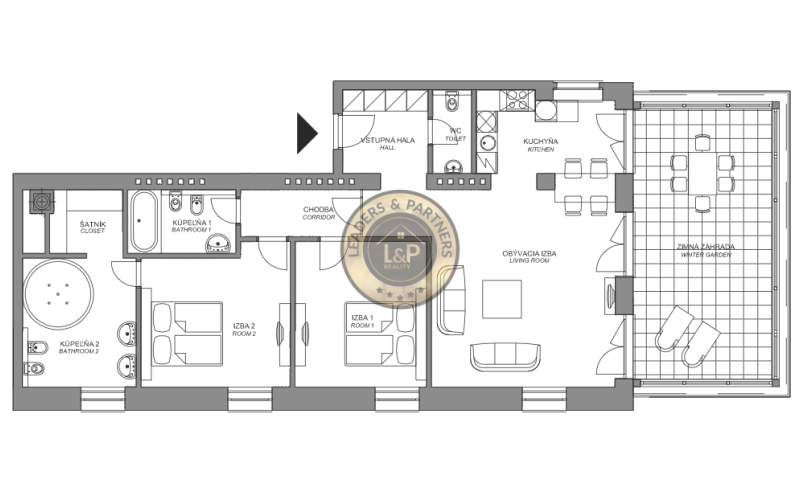 Jedinečný 3-izb. byt s výhľadom na mesto