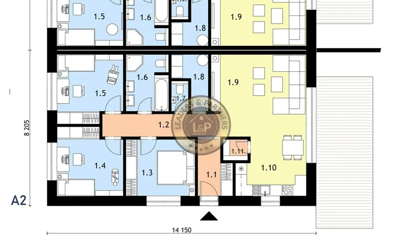 Na predaj Dvojdom A1- A2 v obci Hviezdoslavov