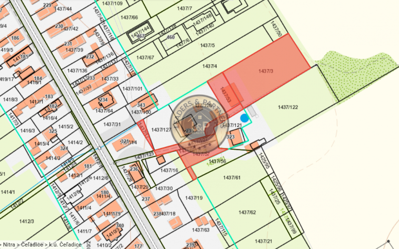 Pozemok na výstavbu RD v obci Čeľadice 3486m2