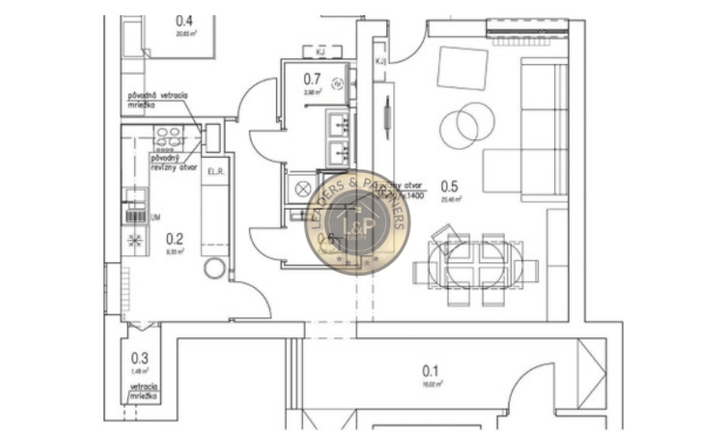 Veľkometrážny 2-izb. byt na PREDAJ - STARÉ MESTO