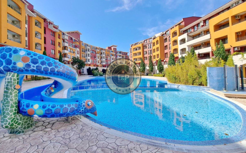 Apartmán 2+kk s balkónom a bazénom Aheloy-Bulharsko
