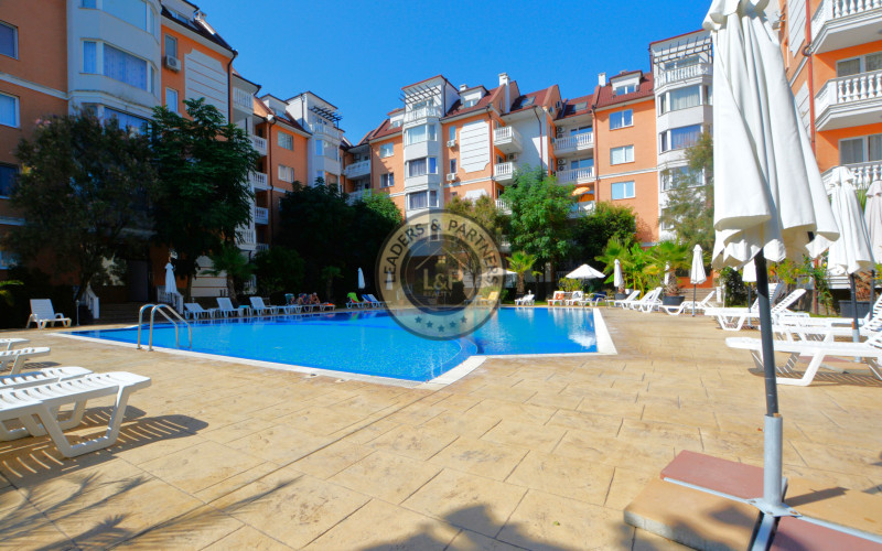 Apartmán 3+kk s balkónom a bazénom Slnečné Pobrežie, Bulharsko