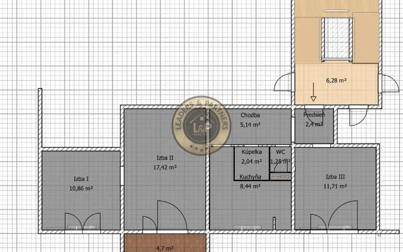 3-izbový byt v Martine časť Sever, ktorý Vám dáva priestor na realizáciu vlastných návrhov