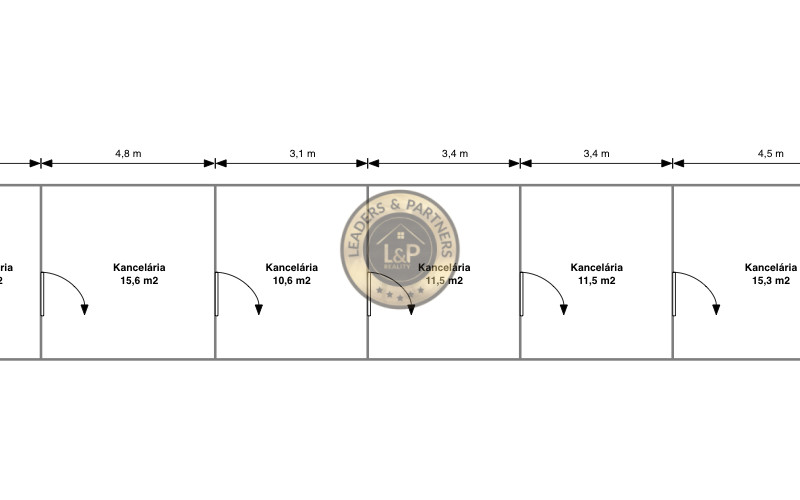 Na prenájom kancelárske priestory 73 m2, Moyzesová ul.