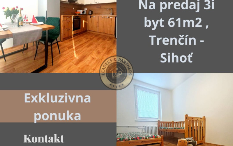 Kompletne zrekonštruovaný 3-izbový byt s balkónom v TOP lokalite Trenčín – Sihoť