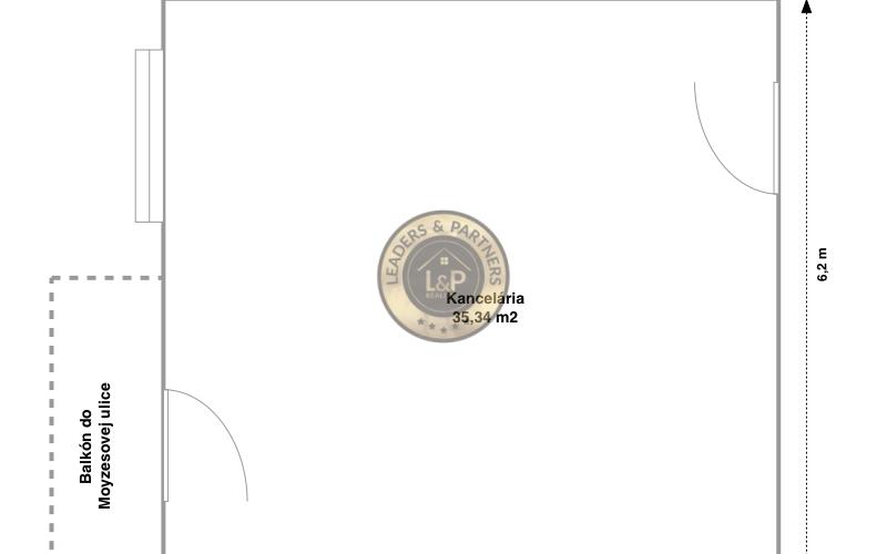 Prenájom kancelárie 35 m² – Moyzesova, Košice