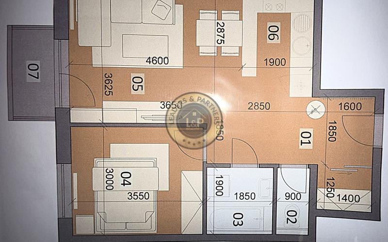 Na predaj priestranný 2-izbový byt s balkónom v novostavbe, Ulica na Grunte.