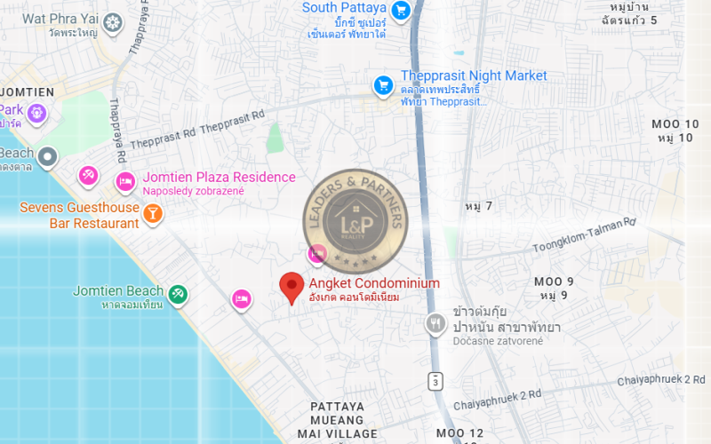 Thajsko-Pattaya-Jomtien-2 izbový apartmán-Angket Residence
