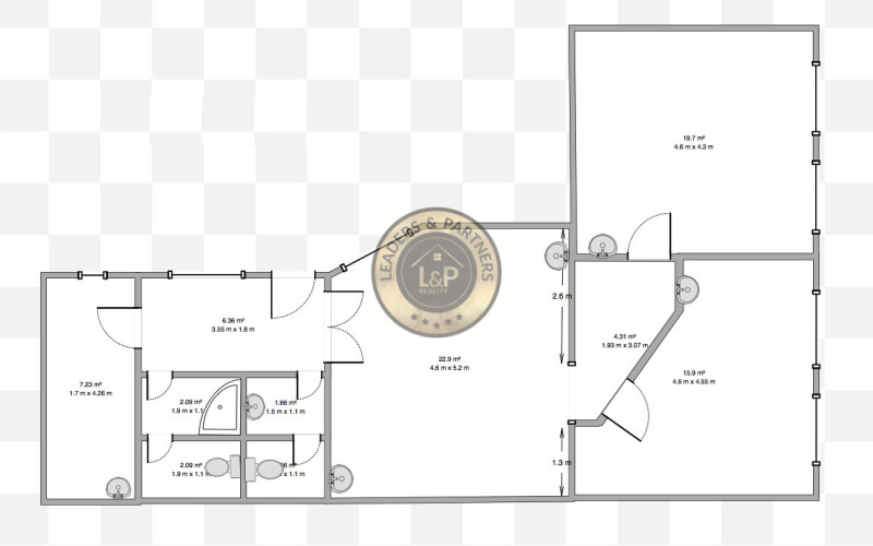 Prenájom kancelárskych priestorov 84 m² - Mäsiarská, Košice