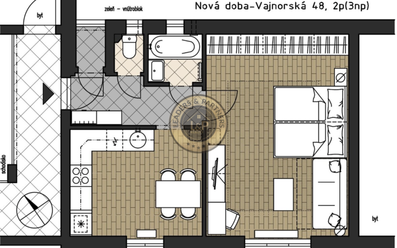Útulný 1-izb. byt na prenájom, NOVÁ DOBA, BA III